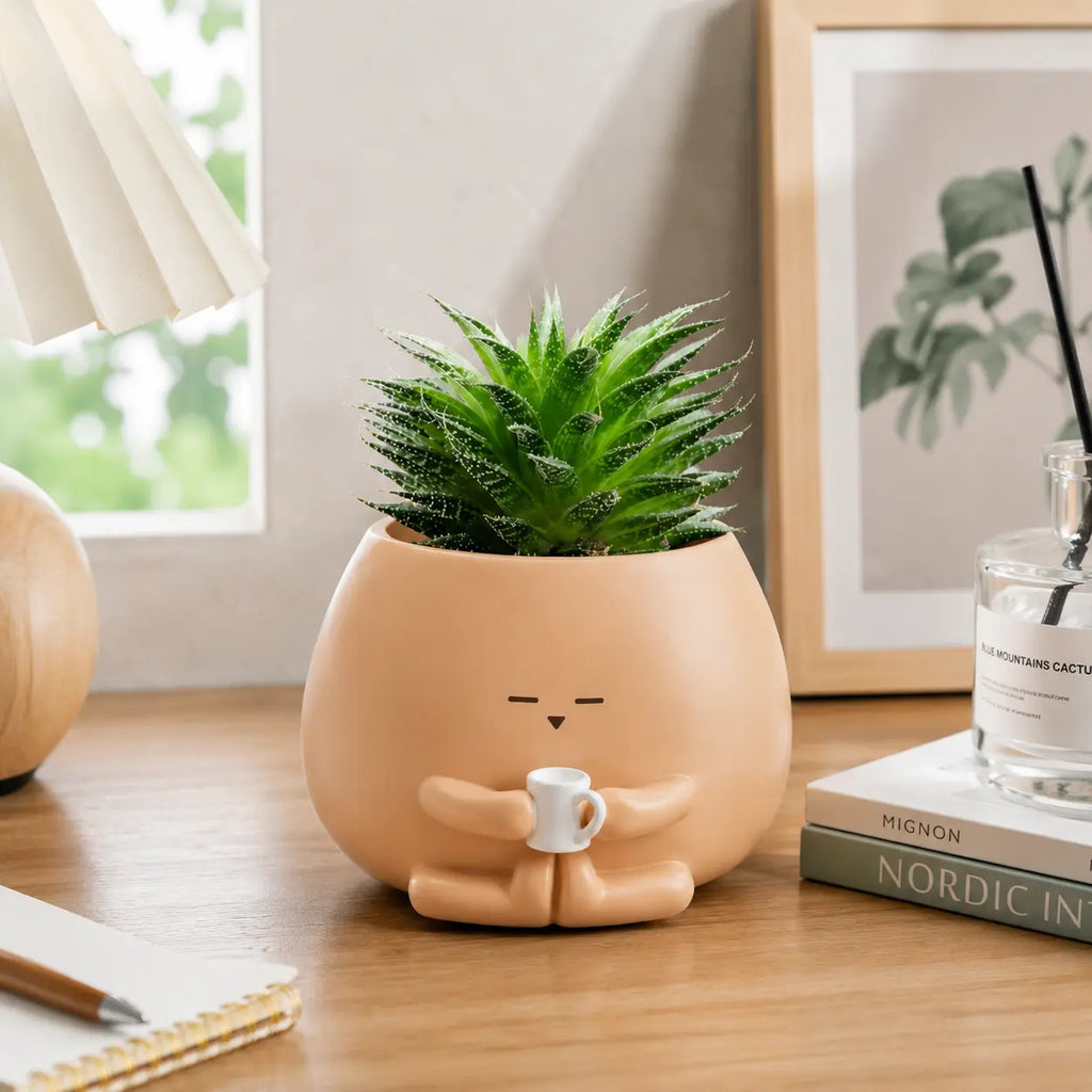 Resin Sitting Planter Decor