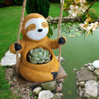 Resin Sloth Hanging Planter