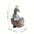 Resin Zebra Planter Decor