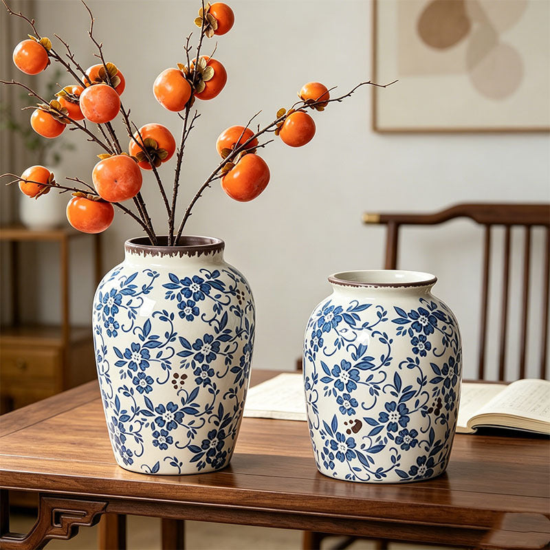 Blue and White Ceramic Vase