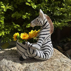 Resin Zebra Planter Decor