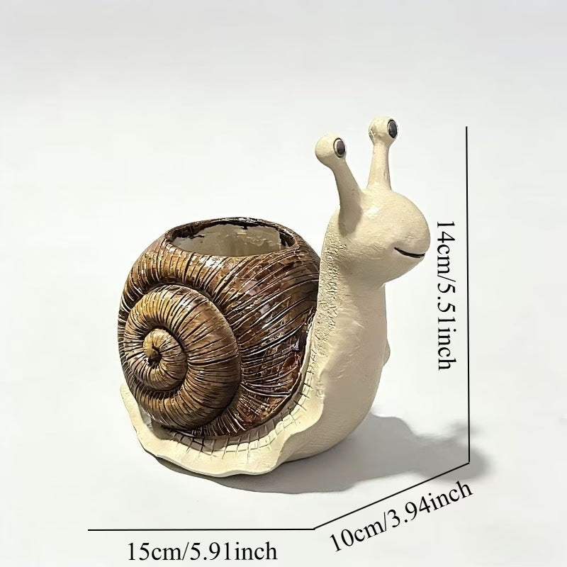 Resin Snail Succulent Planter