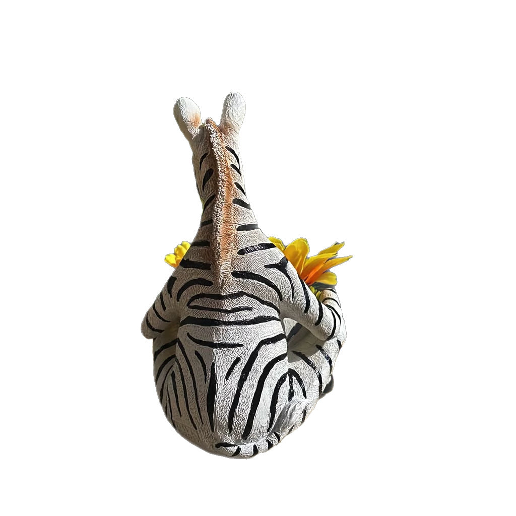 Resin Zebra Planter Decor