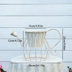 Vintage Metal Watering Can Planter