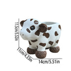Resin Highland Cow Planter Decor