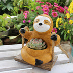 Resin Sloth Hanging Planter