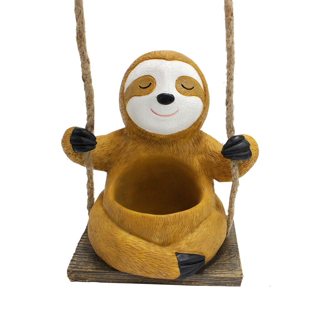 Resin Sloth Hanging Planter